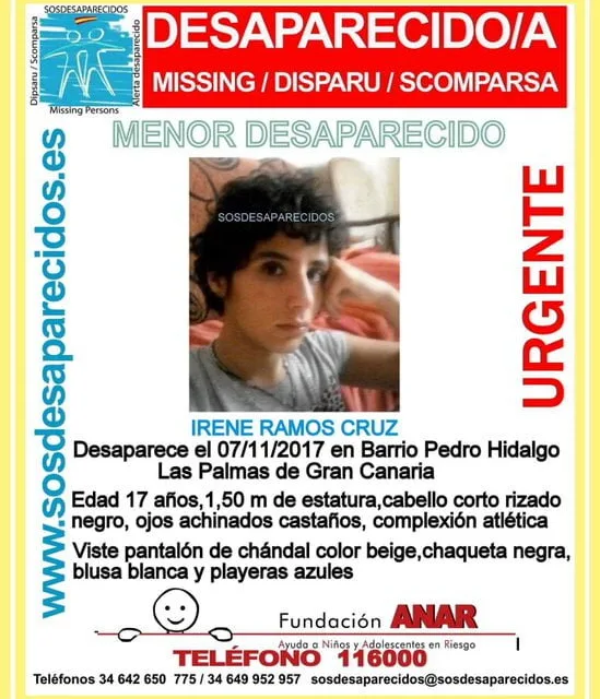Guardia Civil request information about missing girl aged 17