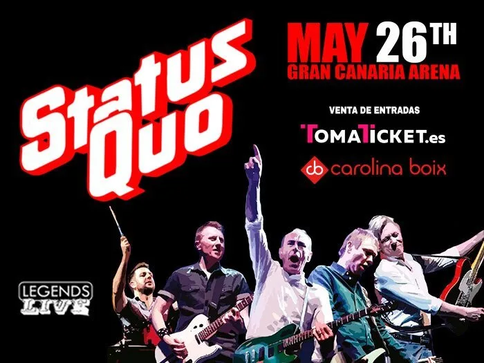 The Legendary STATUS QUO play Gran Canaria Arena this Saturday night