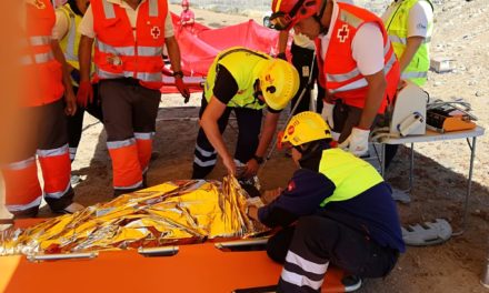 Air accident simulation exercise at Gran Canaria airport