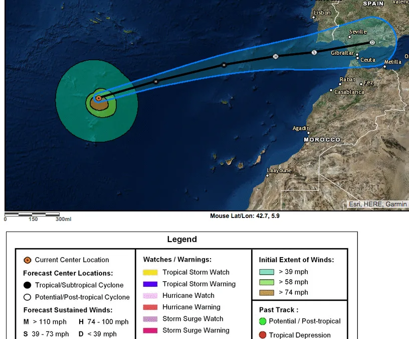 “Zombie” Hurricane Leslie really unlikely to hit The Canary Islands… but she could…