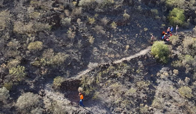 75-year-old Norwegian hiker rescued in the hills of Mogán