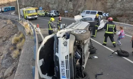 Head-on collision between two vehicles causes a dangerous rollover in the GC-500