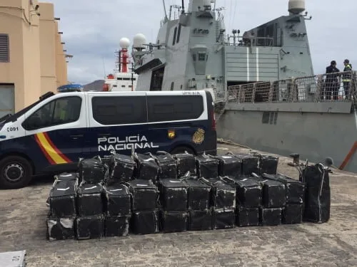 Fishing boat loaded with 1,500 kg of cocaine intercepted near Canary Islands