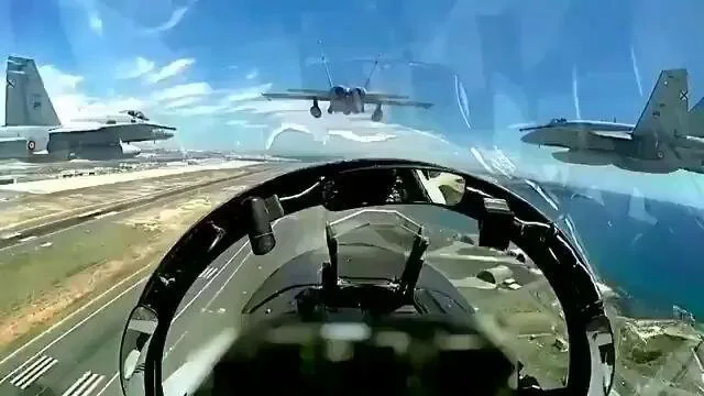 F18 fighters and military aircraft in the skies over Gran Canaria