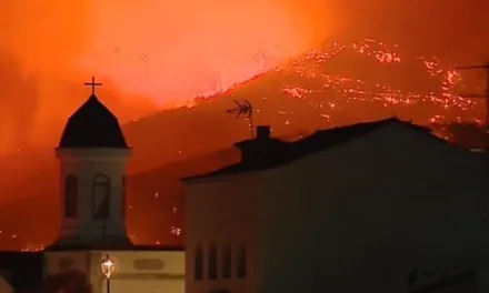 Fire contained within perimeter for now, though strong winds continue to threaten Tejeda & Artenara