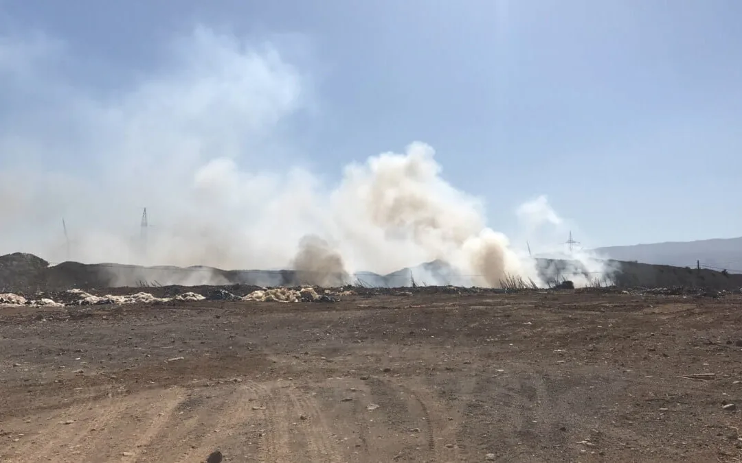 Fire being tackled in Santa Lucia de Tirajana barranco