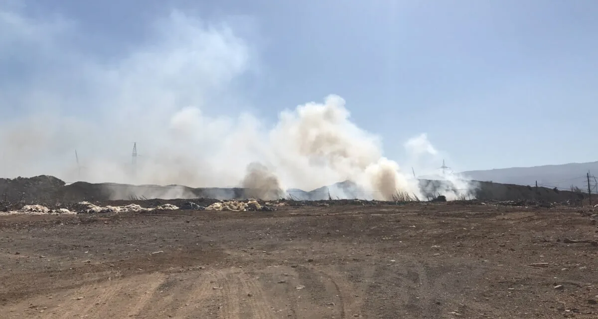 Fire being tackled in Santa Lucia de Tirajana barranco