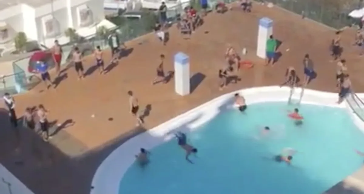 Guardia Civil swoop on migrant youths enjoying a swimming pool to enforce covid rules after multiple complaints by neighbours