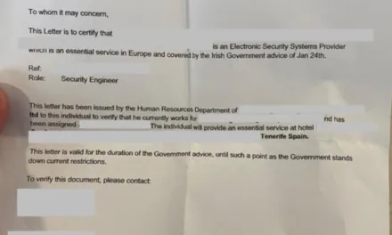 Irish man tries to convince border cops at Dublin airport that he is an essential worker so he can fly to The Canary Islands