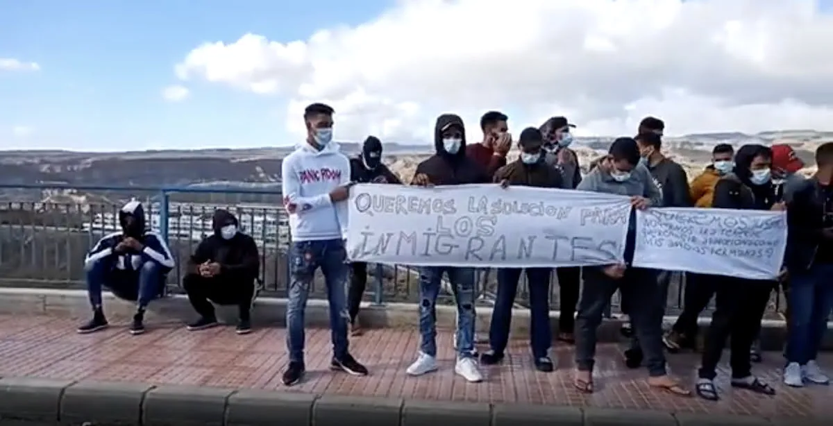 A second migrants protest took place on Saturday afternoon demanding  “solutions for migrants”