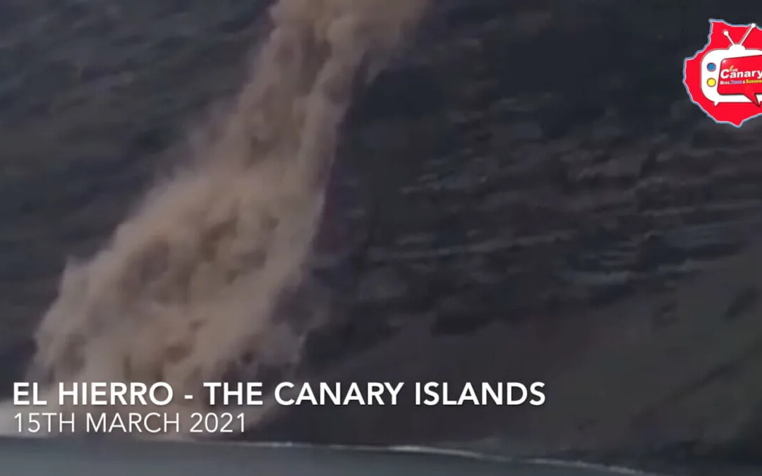 Spectacular El Hierro rockslide caught on camera in The Canary Islands on Monday March 15 2021