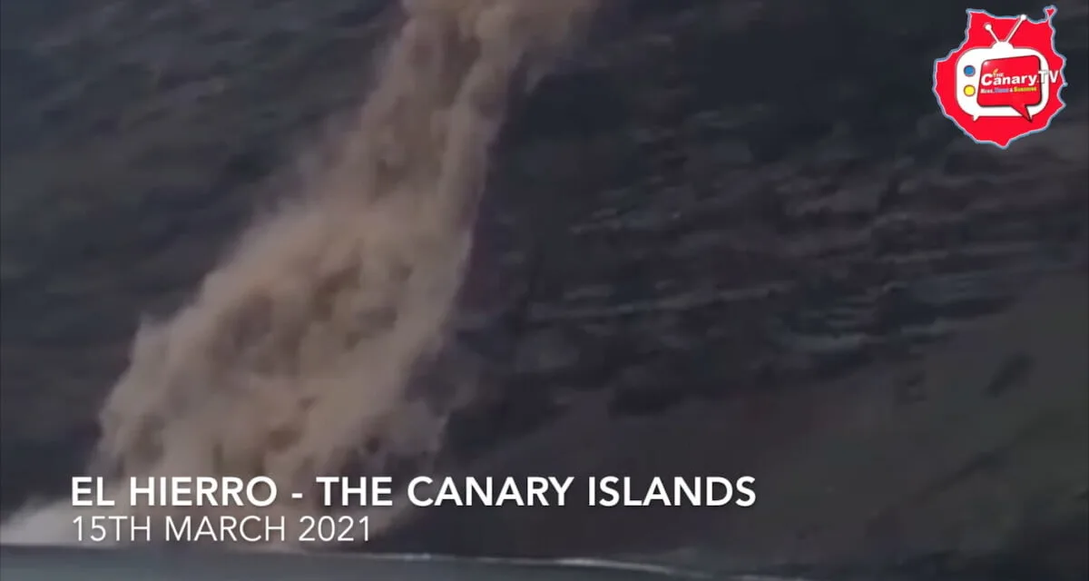 Spectacular El Hierro rockslide caught on camera in The Canary Islands on Monday March 15 2021