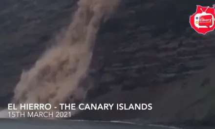 Spectacular El Hierro rockslide caught on camera in The Canary Islands on Monday March 15 2021