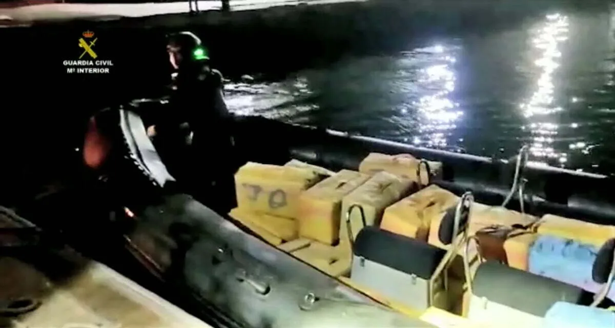 Two separate maritime interventions results in several bales of hashish, potentially up to 10 tonnes, being seized and taken to Gran Canaria