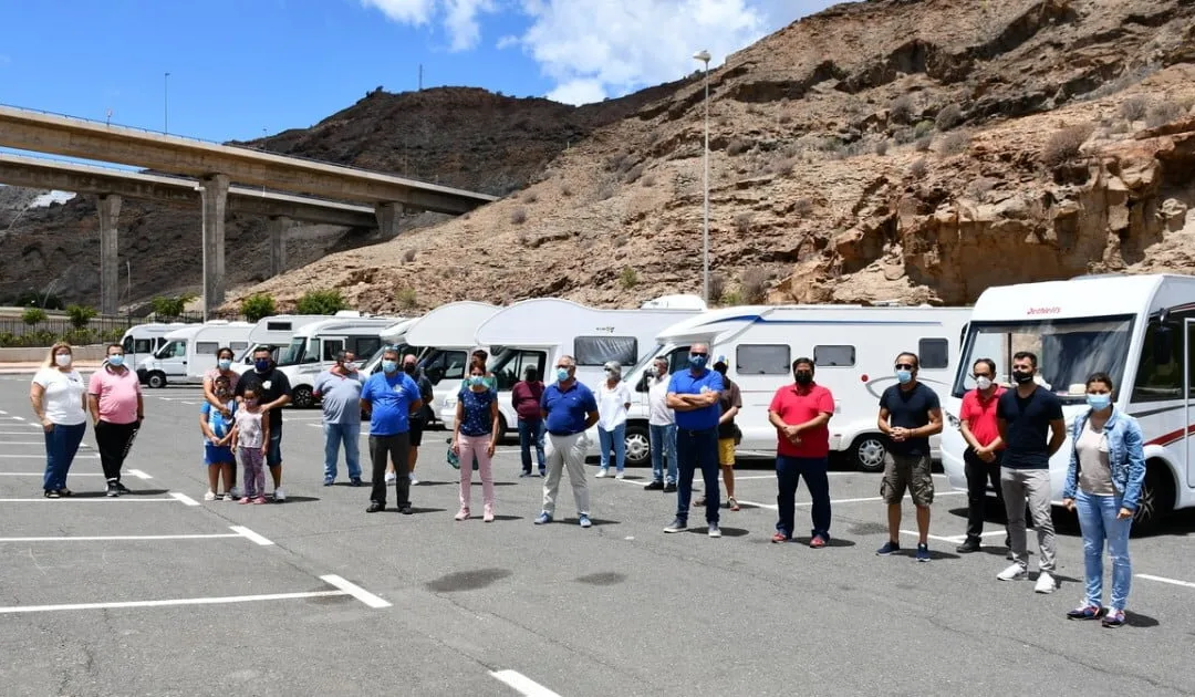 Mogán Mayor Bueno opens a Motorhome Trailer Park for Puerto Rico de Gran Canaria