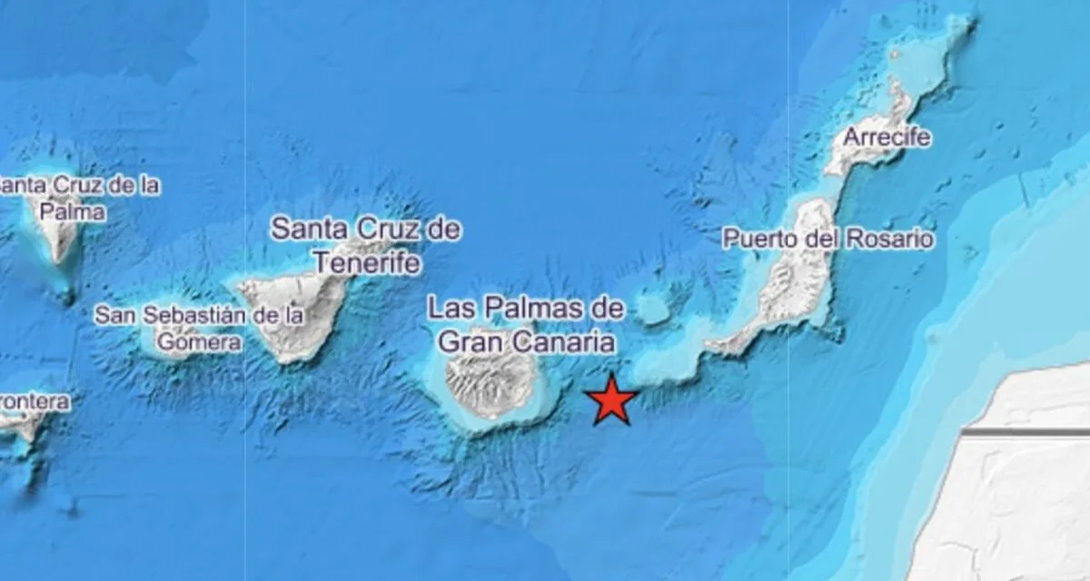 Submarine earthquake between Gran Canaria and Fuerteventura