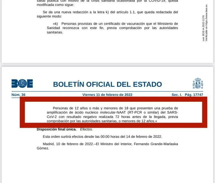 Spain and The Canary Islands remove restrictions on travel for British youths