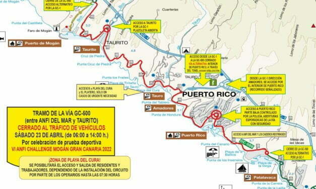 The Challenge Mogán Gran Canaria triathlon and road closures on Saturday 23 April on GC-500 Mogán
