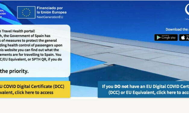 Travellers entering Spain will no longer be required to fill in the SpTH control forms if they have an accepted Digital Covid Certificate