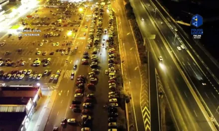 Guardia Civil and Policia Local of Telde Local Police macro operation against illegal car racing on GC-1