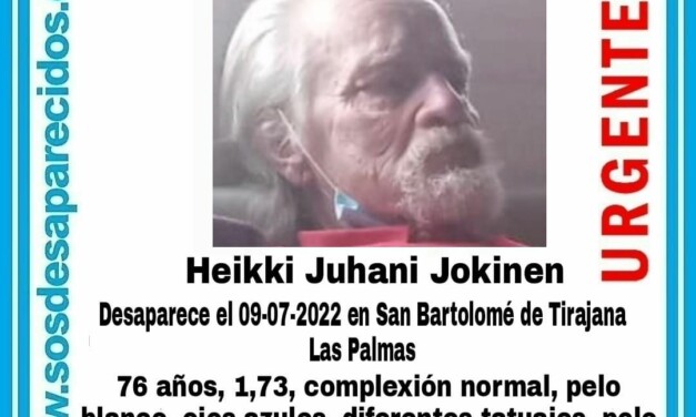Missing 76 year old found dead near his home on the south of Gran Canaria