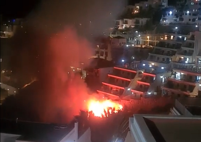 Barranco Fire in Puerto Rico de Gran Canaria