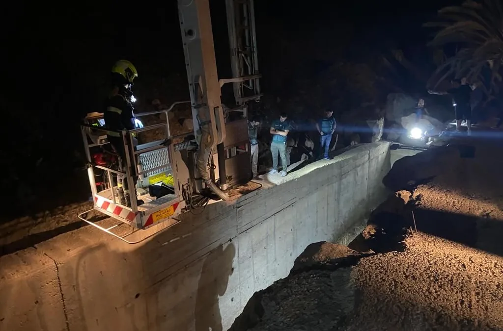 Police investigate dead body found in the Los Frailes ravine, between Tauro and Taurito, in municipality of Mogán