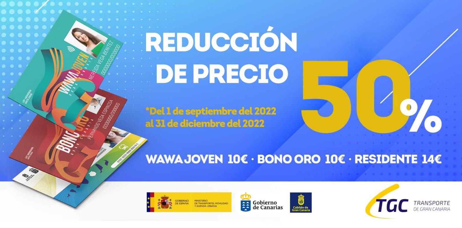 Price of bus passes discounted 50% for all Canary Islands’ residents
