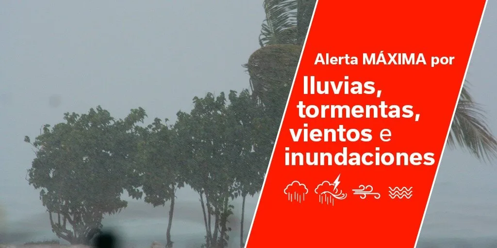 Maximum Alerts declared for heavy downpours and possible storm weather bringing strong winds and flooding