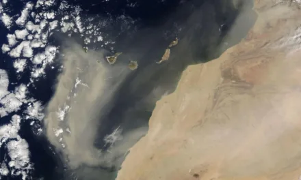 An unusually strong African Calima blows out over us from the east
