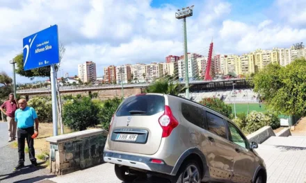 Meanwhile in Las Palmas: A driver loses control and ends up parked on some steps