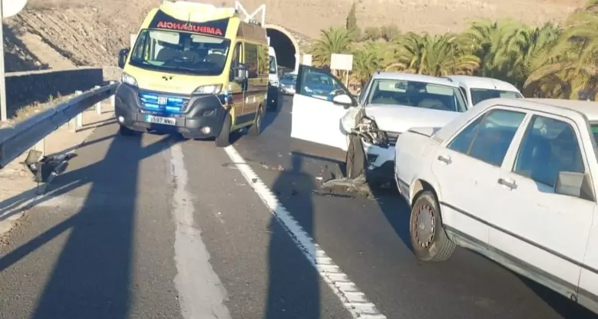 Multiple-vehicle collision on GC-1 causes long delays and one minor injury